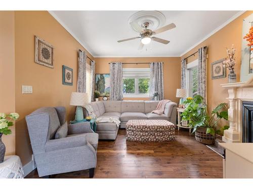 6005 23 Street, Lloydminster, AB - Indoor Photo Showing Living Room With Fireplace