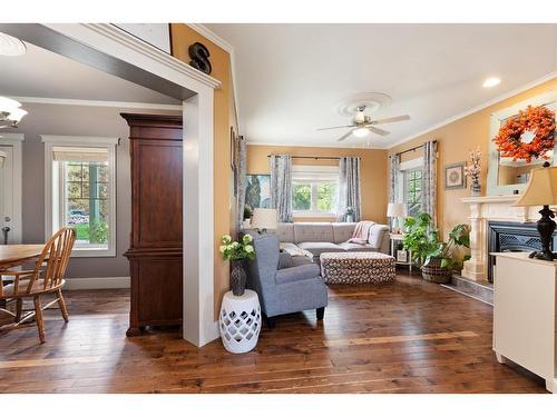 6005 23 Street, Lloydminster, AB - Indoor Photo Showing Living Room With Fireplace