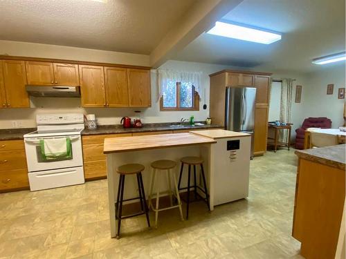 5206 2 Avenue North, Chauvin, AB - Indoor Photo Showing Kitchen With Double Sink