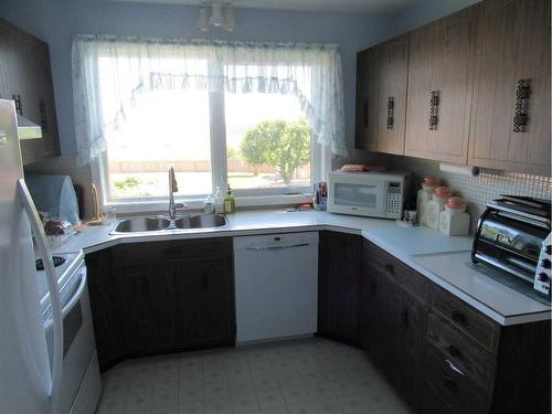 5613 Park Drive, Vermilion, AB - Indoor Photo Showing Kitchen With Double Sink