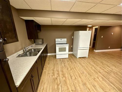 4821 48 Street, Hardisty, AB - Indoor Photo Showing Kitchen With Double Sink