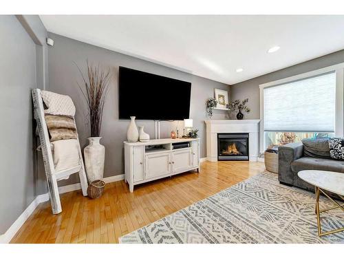 5204 24 Street, Lloydminster, AB - Indoor Photo Showing Living Room With Fireplace