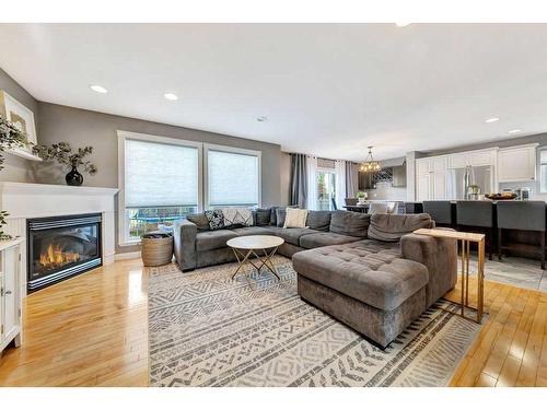 5204 24 Street, Lloydminster, AB - Indoor Photo Showing Living Room With Fireplace