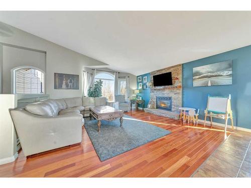 35 Harrier Lane, Rural Vermilion River, County Of, AB - Indoor Photo Showing Living Room With Fireplace