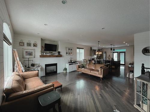 818 29 Street, Wainwright, AB - Indoor Photo Showing Living Room With Fireplace