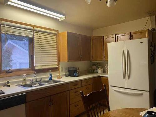 5132 51 Avenue, Irma, AB - Indoor Photo Showing Kitchen With Double Sink