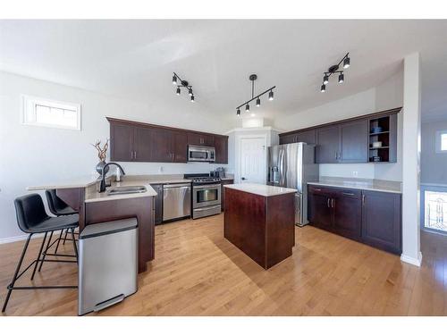 5304 51 Street, Blackfoot, AB - Indoor Photo Showing Kitchen With Stainless Steel Kitchen With Double Sink