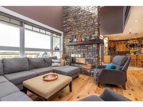 25011 Twp Rd 464, Rural Vermilion River, County Of, AB - Indoor Photo Showing Living Room With Fireplace