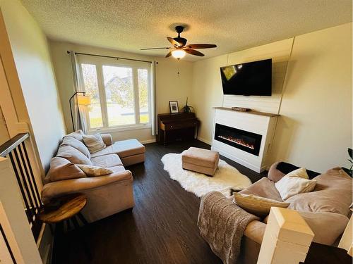 4833 Airport Drive, Vermilion, AB - Indoor Photo Showing Living Room With Fireplace