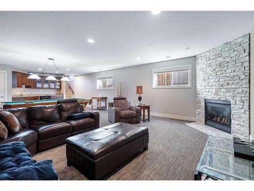 7105 29 Street, Lloydminster, AB - Indoor Photo Showing Living Room With Fireplace