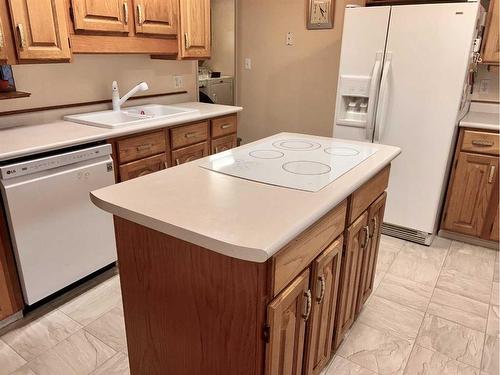 5121 55 Street, Mannville, AB - Indoor Photo Showing Kitchen With Double Sink