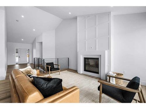 5913 13 Street, Lloydminster, AB - Indoor Photo Showing Living Room With Fireplace