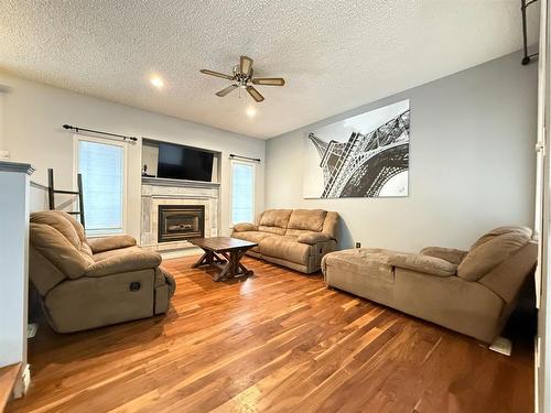 3802 56 B Avenue, Lloydminster, AB - Indoor Photo Showing Living Room With Fireplace