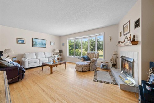 74 Blackfoot Road, Rural Vermilion River, County Of, AB - Indoor Photo Showing Living Room With Fireplace
