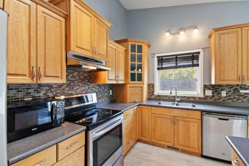 110 Pleasant Drive, Paradise Valley, AB - Indoor Photo Showing Kitchen With Double Sink