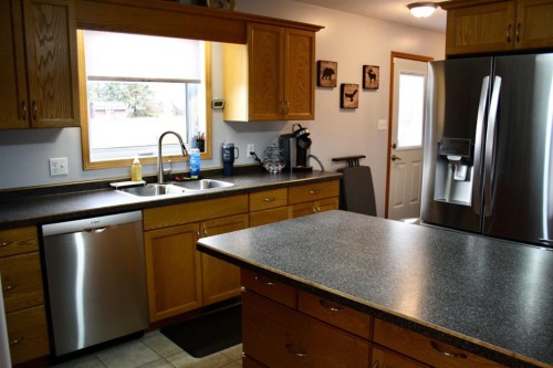 103 2Nd Avenue West, Marsden, SK - Indoor Photo Showing Kitchen With Stainless Steel Kitchen With Double Sink