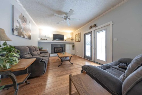 3905 53 Avenue, Lloydminster, AB - Indoor Photo Showing Living Room With Fireplace