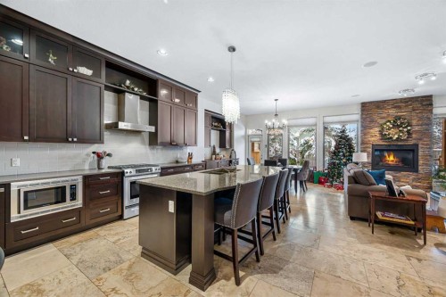 2112 56 Avenue, Lloydminster, AB - Indoor Photo Showing Kitchen With Fireplace With Upgraded Kitchen