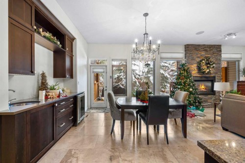 2112 56 Avenue, Lloydminster, AB - Indoor Photo Showing Dining Room With Fireplace