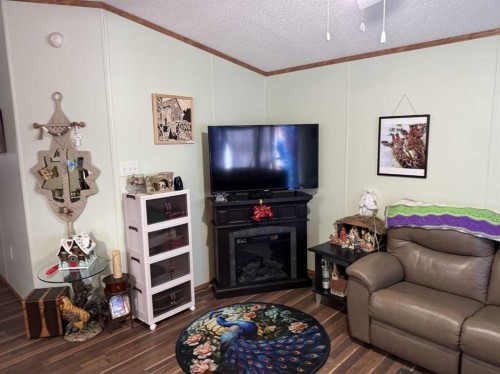 5702 51 Street, Edgerton, AB - Indoor Photo Showing Living Room With Fireplace