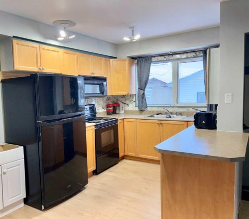 5019 51 Street, Mannville, AB - Indoor Photo Showing Kitchen With Double Sink