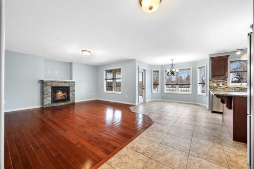 4014 74 Avenue, Lloydminster, AB - Indoor Photo Showing Living Room With Fireplace