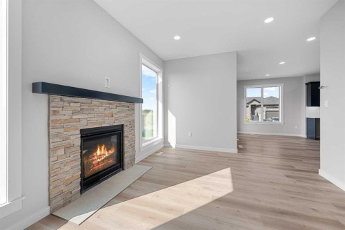 1812 63 Avenue, Lloydminster, AB - Indoor Photo Showing Living Room With Fireplace