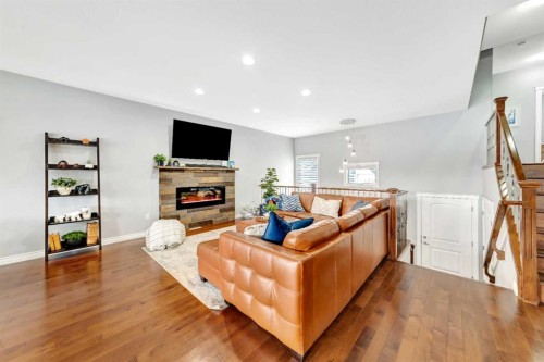 2008 61 Avenue, Lloydminster, AB - Indoor Photo Showing Living Room With Fireplace