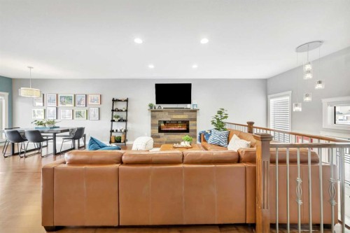 2008 61 Avenue, Lloydminster, AB - Indoor Photo Showing Living Room With Fireplace
