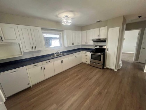 5015 53 St, Mannville, AB - Indoor Photo Showing Kitchen With Double Sink