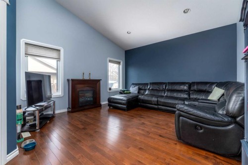 4201 74 Avenue, Lloydminster, AB - Indoor Photo Showing Living Room With Fireplace