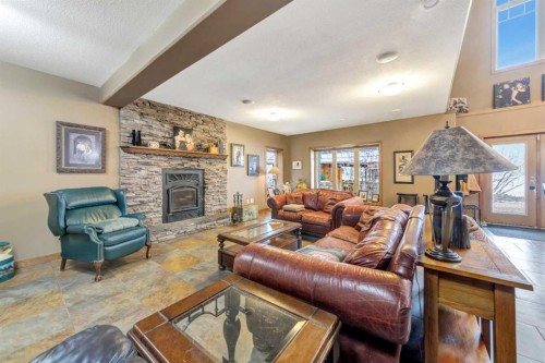 91 Sandy Beach Regional Park, Sandy Beach (Sask), SK - Indoor Photo Showing Living Room With Fireplace