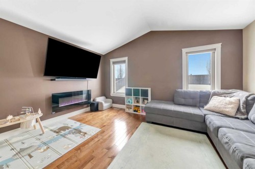 4112 74 Avenue, Lloydminster, AB - Indoor Photo Showing Living Room With Fireplace