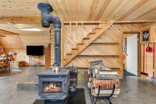 1447 Lakeview Drive, Turtle Lake, SK - Indoor Photo Showing Living Room With Fireplace