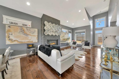 2010 56 Avenue, Lloydminster, AB - Indoor Photo Showing Living Room With Fireplace