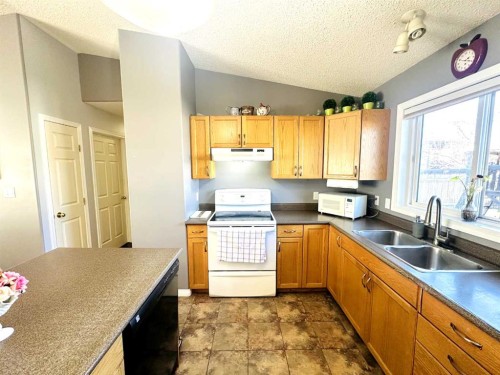 1105 19 Street, Wainwright, AB - Indoor Photo Showing Kitchen With Double Sink