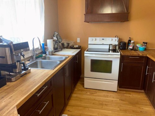 4923 52 Street, Innisfree, AB - Indoor Photo Showing Kitchen With Double Sink