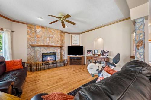 2204 59A Avenue Close, Lloydminster, AB - Indoor Photo Showing Living Room With Fireplace