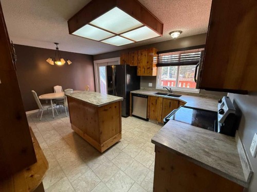 5417 52 Avenue, Mannville, AB - Indoor Photo Showing Kitchen With Double Sink