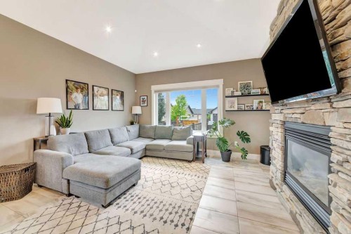 5945 18 Street, Lloydminster, AB - Indoor Photo Showing Living Room With Fireplace