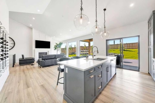 5913 13 Street, Lloydminster, AB - Indoor Photo Showing Kitchen With Fireplace With Double Sink