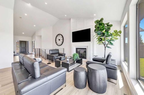 5913 13 Street, Lloydminster, AB - Indoor Photo Showing Living Room With Fireplace