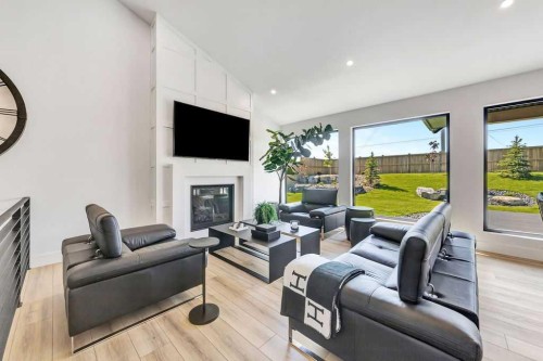 5913 13 Street, Lloydminster, AB - Indoor Photo Showing Living Room With Fireplace