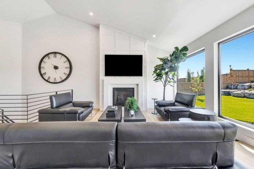 5913 13 Street, Lloydminster, AB - Indoor Photo Showing Living Room With Fireplace