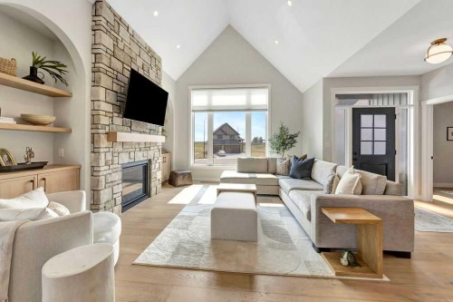 6002 13 Street, Lloydminster, AB - Indoor Photo Showing Living Room With Fireplace