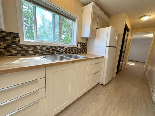 5001 51 Street, Clandonald, AB - Indoor Photo Showing Kitchen With Double Sink