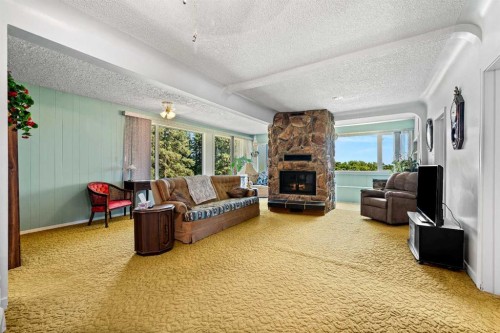 32037 Twp 504, Kitscoty, AB - Indoor Photo Showing Living Room With Fireplace