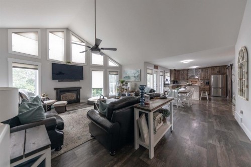 4 Sandpiper Estates, Sandy Beach, AB - Indoor Photo Showing Living Room With Fireplace