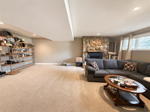 5509 45 Street, Provost, AB - Indoor Photo Showing Living Room With Fireplace