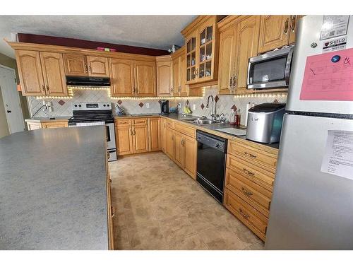 25039 A & B Township Road 542, Marwayne, AB - Indoor Photo Showing Kitchen With Double Sink